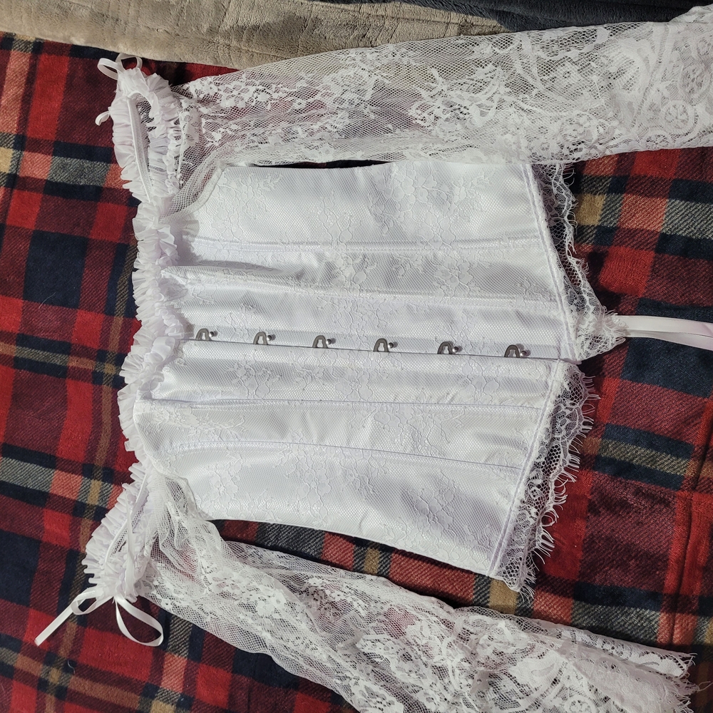 White Lace Corset Top
